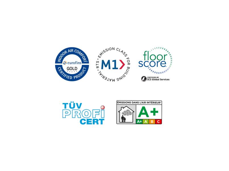Gerflor Zertifikate Raumluft